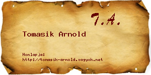 Tomasik Arnold névjegykártya